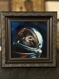 Image 2 of "Félicette the Meowstronaut" Original painting