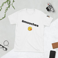 Image 2 of MamaFe's Black Font "Smooches" Short-Sleeve Unisex T-Shirt