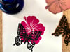 Flutter By, Butterfly (Linocut Print)