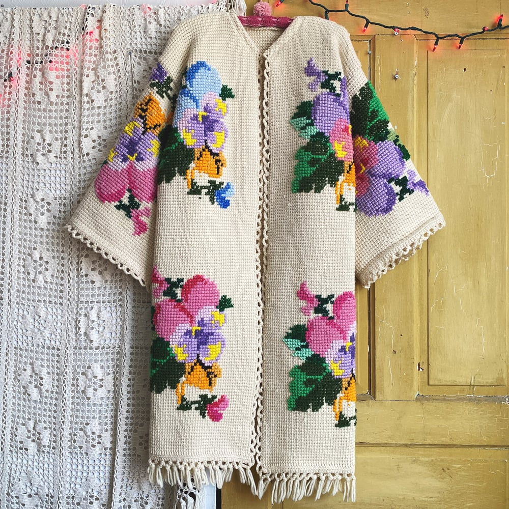 Image of Wild Pansy Granny Sweater