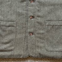 Image 8 of LEVIS JASPER CLUB COAT MENS SIZE LARGE WOOL BLEND HERRINGBONE OVERSIZED BROWN NEW