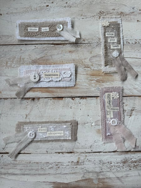 Image of Collection of vintage fabric snippets •3