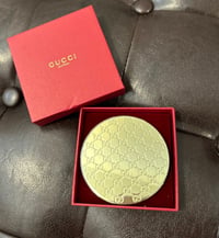 Image 2 of GG Monogram Gold mirror
