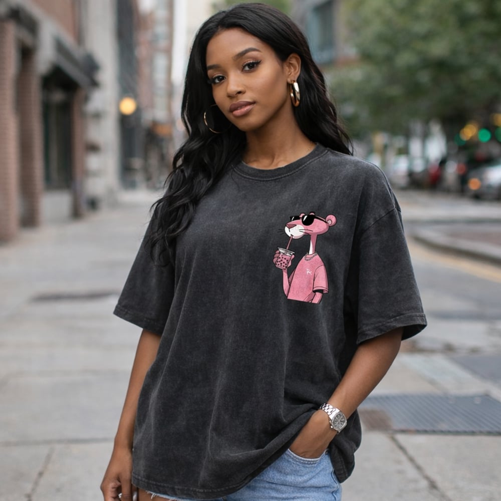 Image of Pink Panther Boba Graphic Tee