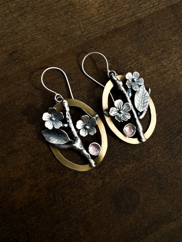 Image of First Blooms of Spring Cherry Blossom Earrings