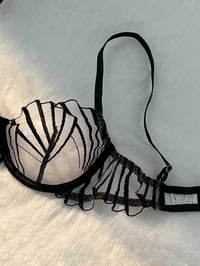 Image 3 of 2pcs Women's Bra Set Sexy Lace Mesh Lingerie Set Ultra Thin Breathable Comfortable Lightweight Scall