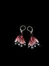 Pink monarch wing Butterfly earrings 