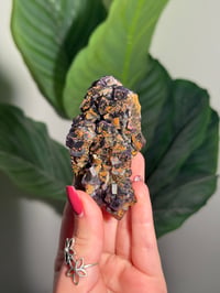 Image 1 of SUGARY IRIDESCENT IRON STAINED FLUORITE -CHINA-