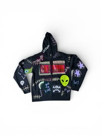 Image 3 of Black Cntdwn Graffiti Zip-Up