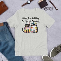 Image 2 of Quilting Cats and Cussing Unisex t-shirt