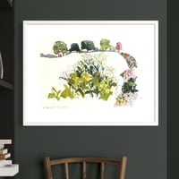 Image 4 of Field full of greens unframed original watercolour painting 