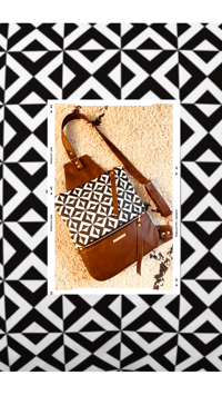 Image 3 of  B&W geometric print sling