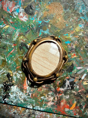 Image of Brass Brooch Painting Commission