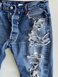 Image 1 of REWORKED STUDDED LEVIS 