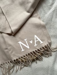 Image 1 of Personalised Initial Heart Autumn Scarf 