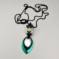 Image 3 of Teal Glow-in-the-Dark Mermaid Lantern Pendant