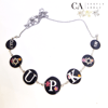 UPK flower link necklace| Silver 