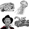Dotwork Prints 4 Pack
