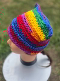Image 2 of Purrfectly plain Rainbow Beanie