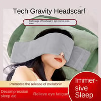 Image 3 of Gravity Sleep Mask Weighted Eye Mask Light Blocking Headband Fatigue Relief Sleeping Aid for Men Wom