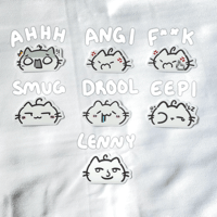 Kaomoji Cats Version 2 Clear Stickers