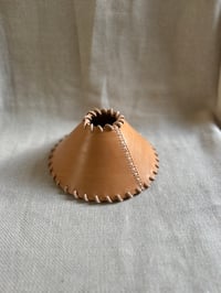 Image 1 of Whipped stitch leather mini pendant