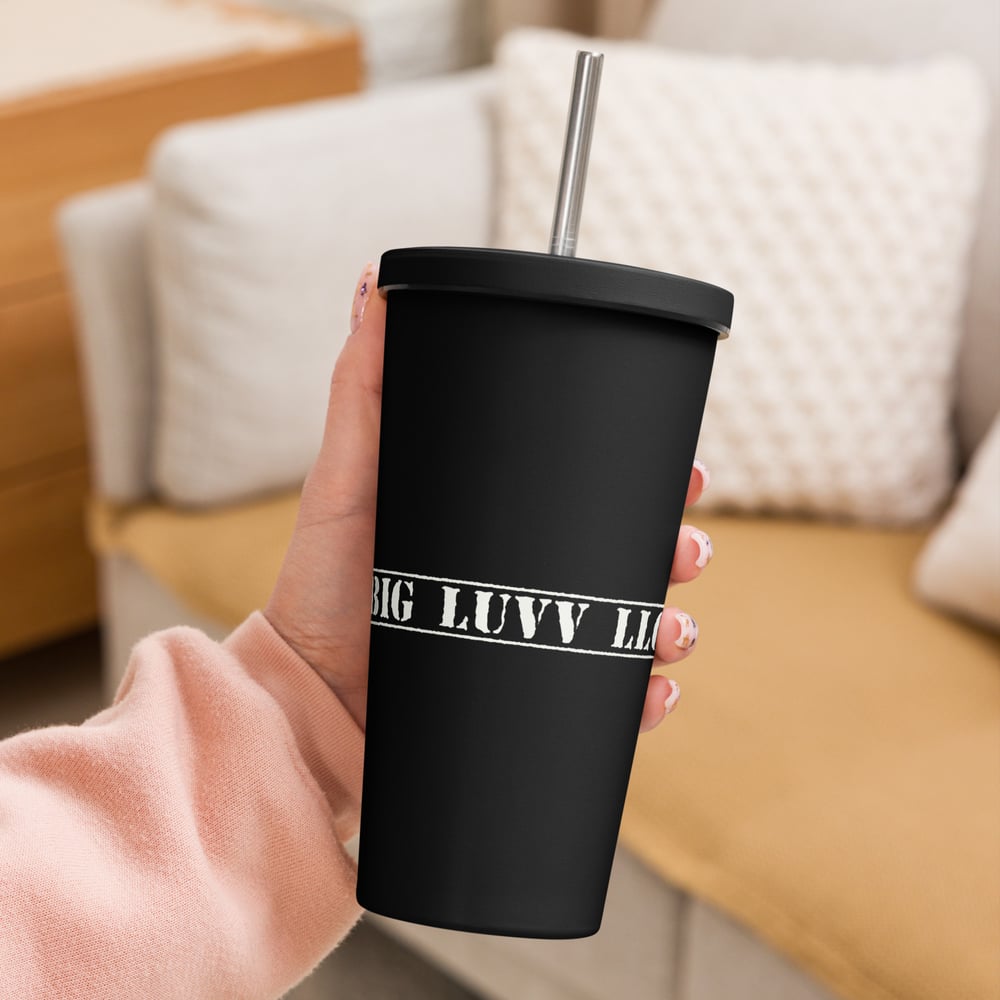 Image of Insulated BL tumbler with a straw