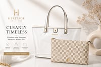Image 1 of London Fog Clear Tote Bag 