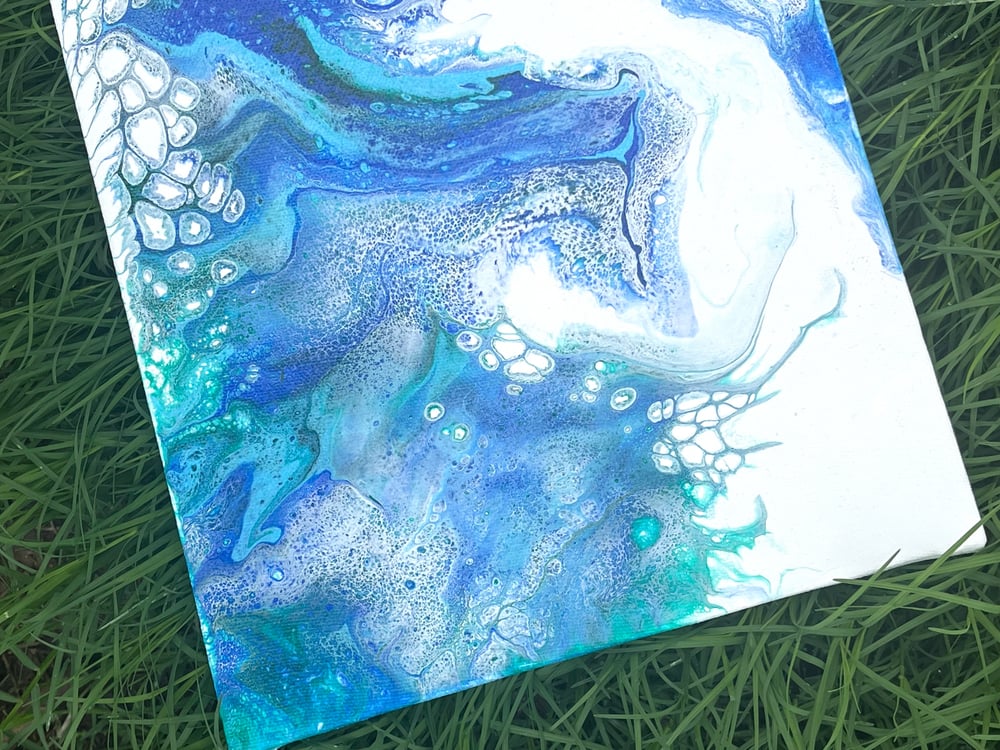 Image of Ocean Dreams Acrylic Paint Pour