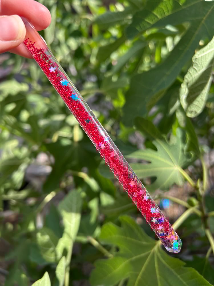 Image of Metallic Red Star Wand