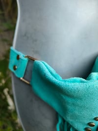 Image 6 of Dolly Bum bag suede fringe tassels TURQUOISE and Moroccan Stone