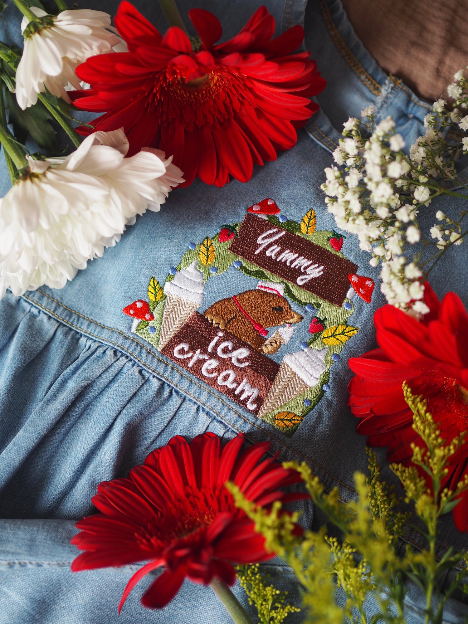 Image of Mole's Ice Cream Shack - Denim Dress 