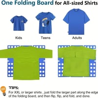 Image 3 of Plastic Clothes Folding Board – Fast Laundry Folder Tool for Adults & Kids
