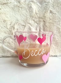 Image 1 of  Heart Glass Mug