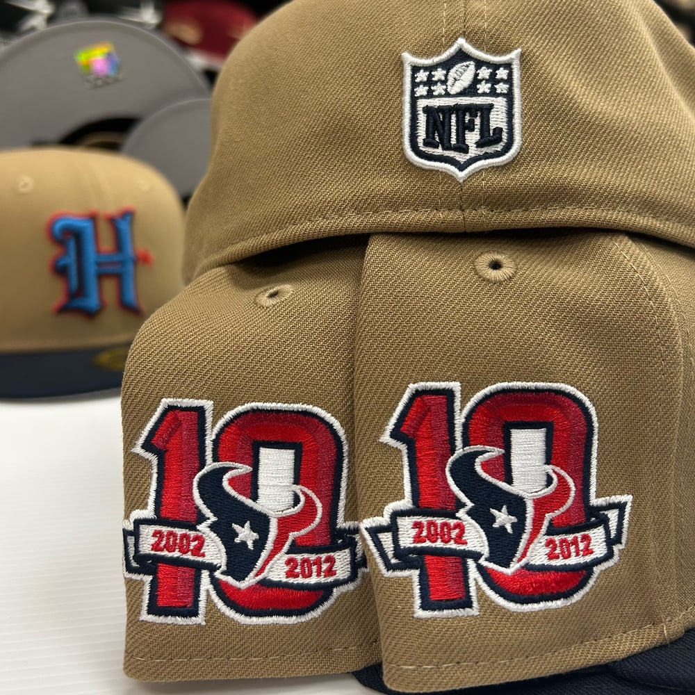 New Era 59Fifty Tan Navy Texans 