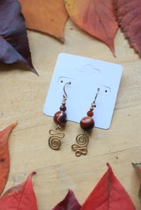 Image 2 of 3-Tiered Crystal Beaded Earrings