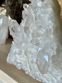 Image 5 of Large Double Sided Clear Quartz Points Cluster Statement Piece #2053