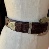 Image 5 of Montana Silversmiths German Silver Leather Western Belt