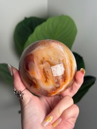Image 4 of MOSSY CARNELIAN SPHERE -MADAGASCAR- E