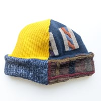 Image 2 of Upcycled Reversible Beanie Cotton Blend -46