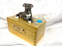 Image 16 of Handmade Custom Engraved Pit Bull Urn For Ashes Pet Portrait To Your Photos