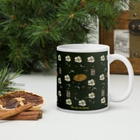 Image 2 of Mug blanc brillant personnalisé "rose de noël"