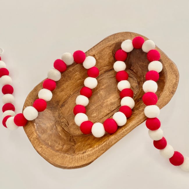 Very Merry Felt Ball Garland