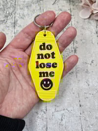 Image 2 of Do Not Lose Me Retro Motel Keychain