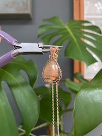 Image 4 of Gold Labradorite Teardrop  Crystal Necklace