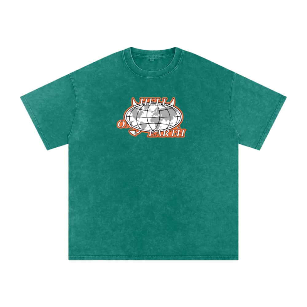 Image of “HELL ON EARTH” Acid Wash T-Shirt