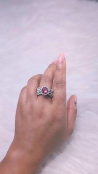 Image 5 of ADR4508_ Real Diamond Ring Look Alike American Diamond Adjustable Ring