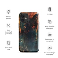 Image 5 of Dark Goth Themed Black Cat Aesthetic Tough Case for iPhone®