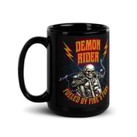 Image 4 of Skeleton Motorcycle Rider Black Mug – Skull Biker Coffee Mug  11 oz or 15 oz