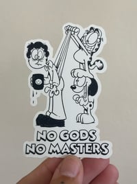 Image 1 of Garfield - No Gods No Masters Sticker